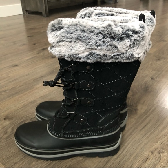 KHOMBU Ellie black and gray winter boots. - Picture 8 of 11
